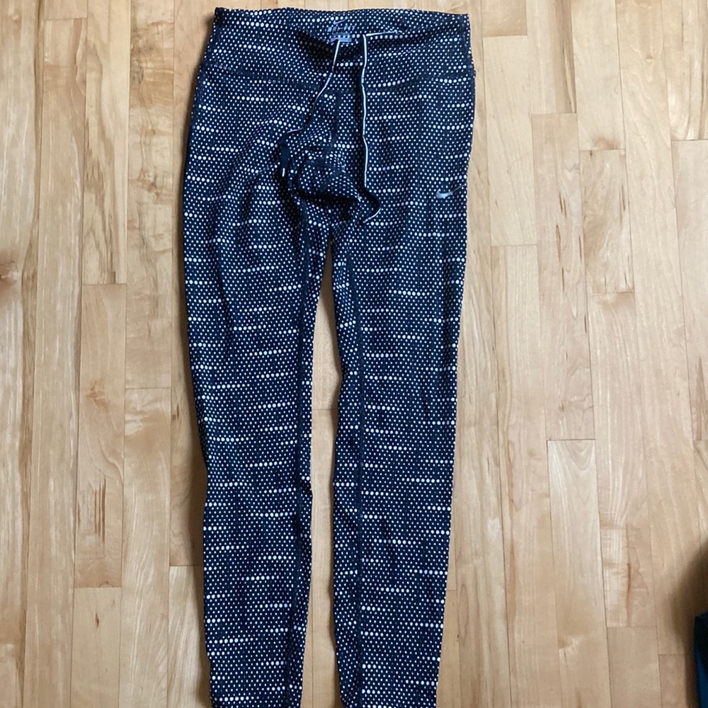 Nike Black and White Dotted Leggings